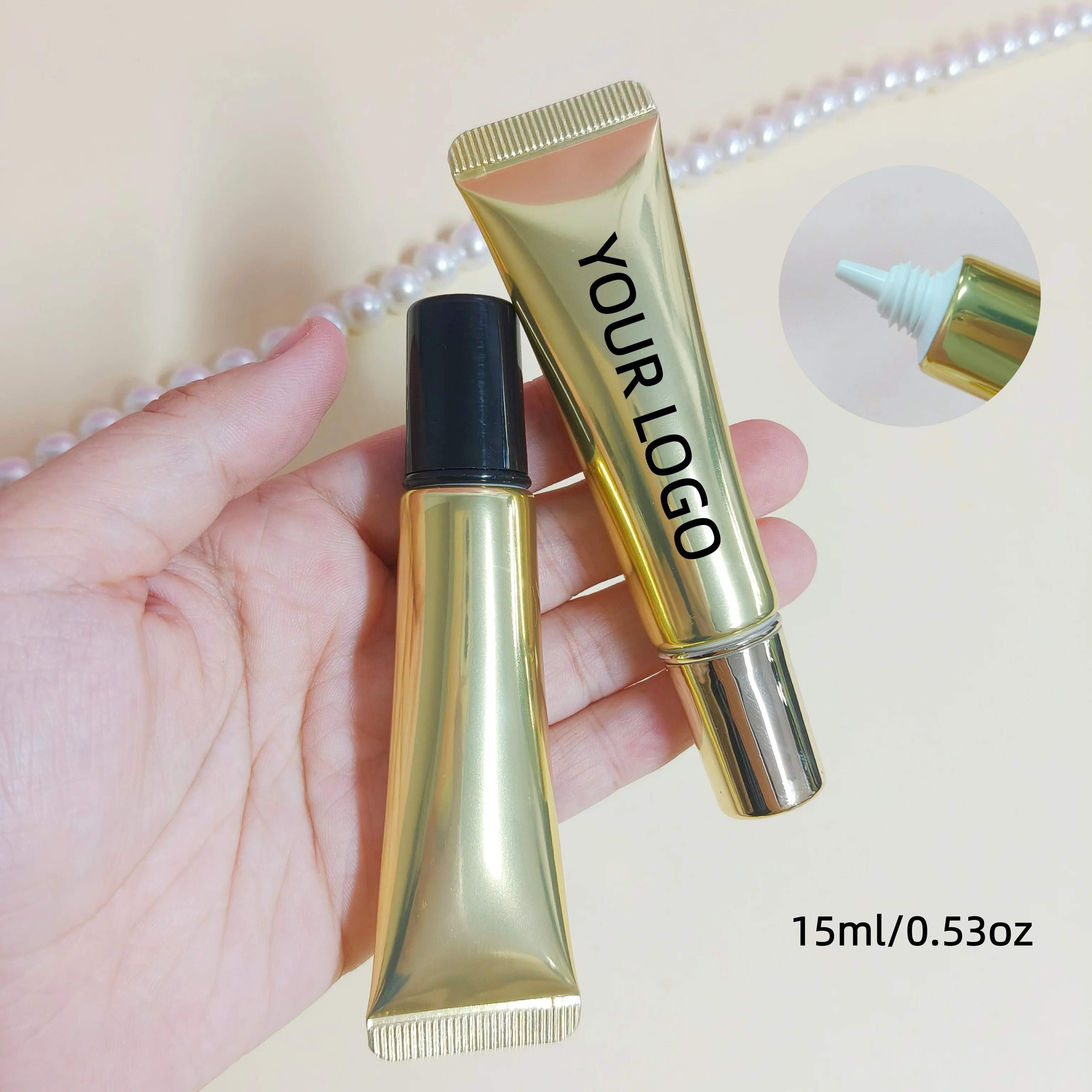【ロゴカスタム】50個 カスタマイズ可能 15ml ゴールド - Beauty Makeup Youtube のレビューと価格