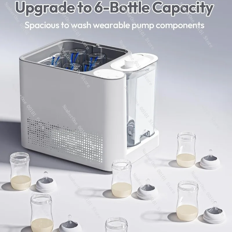 Baby Feeding Essentials 4 in 1 Bottle Cleaning Machine Washer Sterilizer Dryer Storage Cabinet 49 Minute Powerful Washing