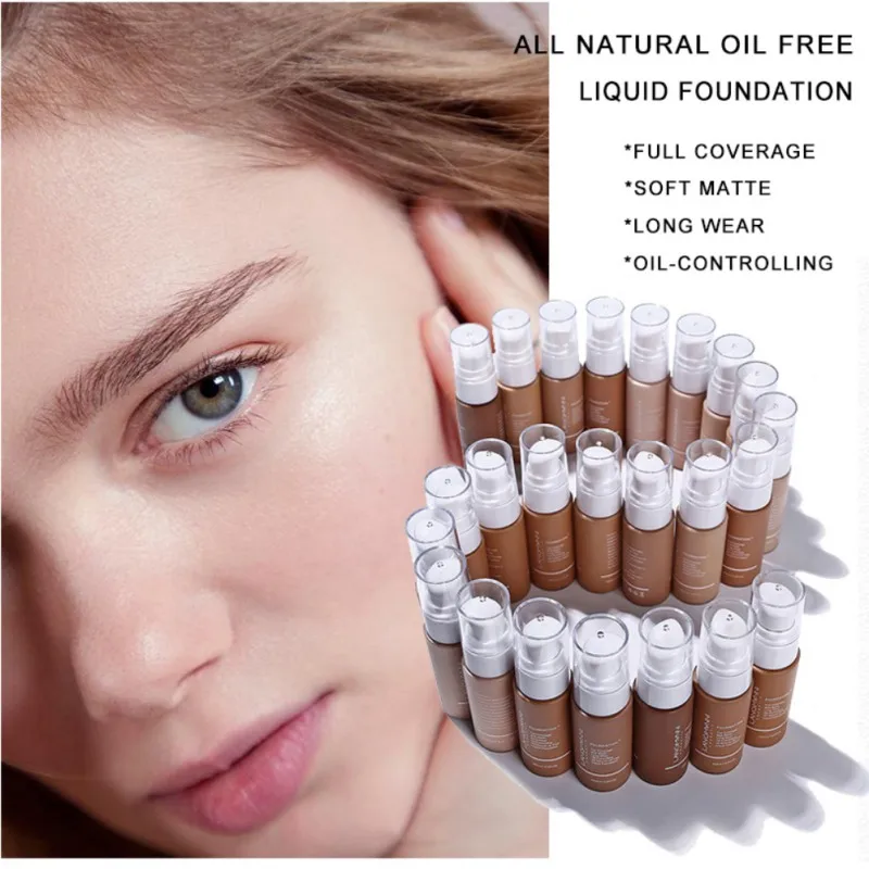 Liquid Foundation Soft Matte Concealer Primer Base Professional Face Make Up Palette Makeup Cosmetic 30ml/pc