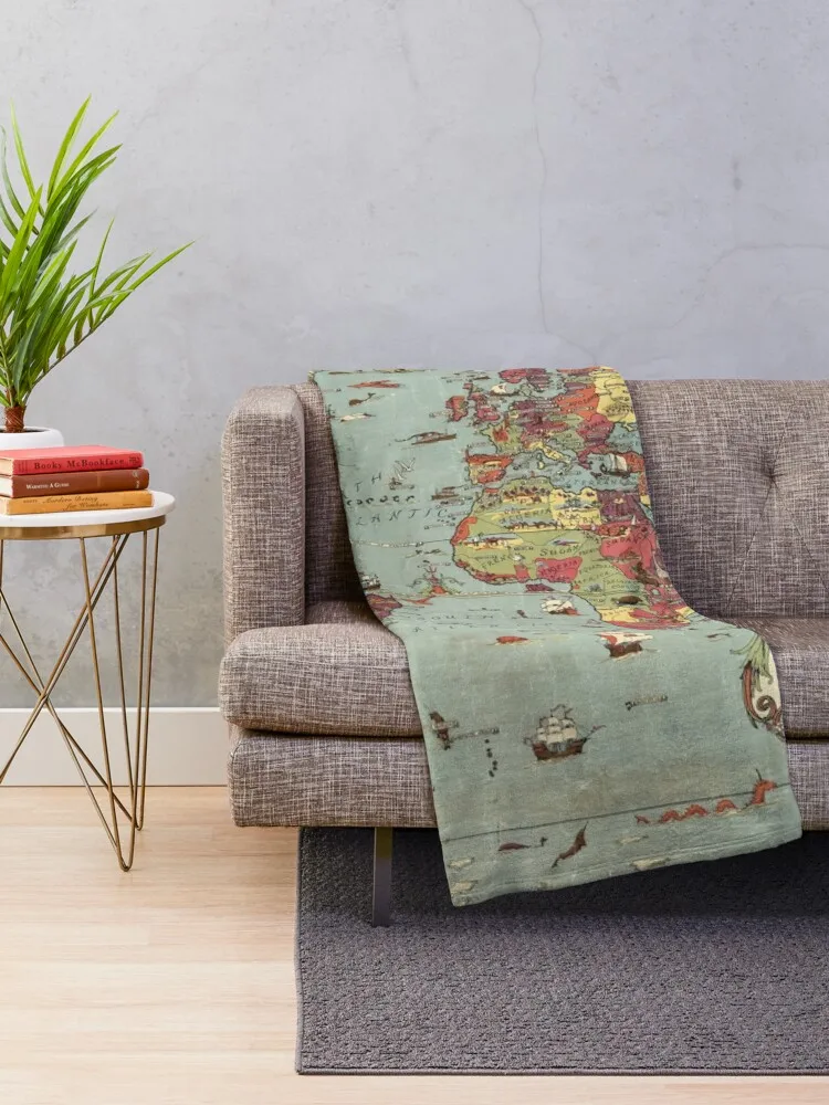 1931 Vintage Map of the World Throw Blanket sofa bed For Baby Blankets