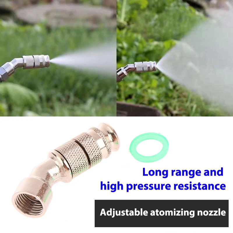 1Pc Brass Atomization Nozzle Adjustable Distance Spray Garden Medicine Cleaning Machine Agricultural Electric Sprayer Nozzle