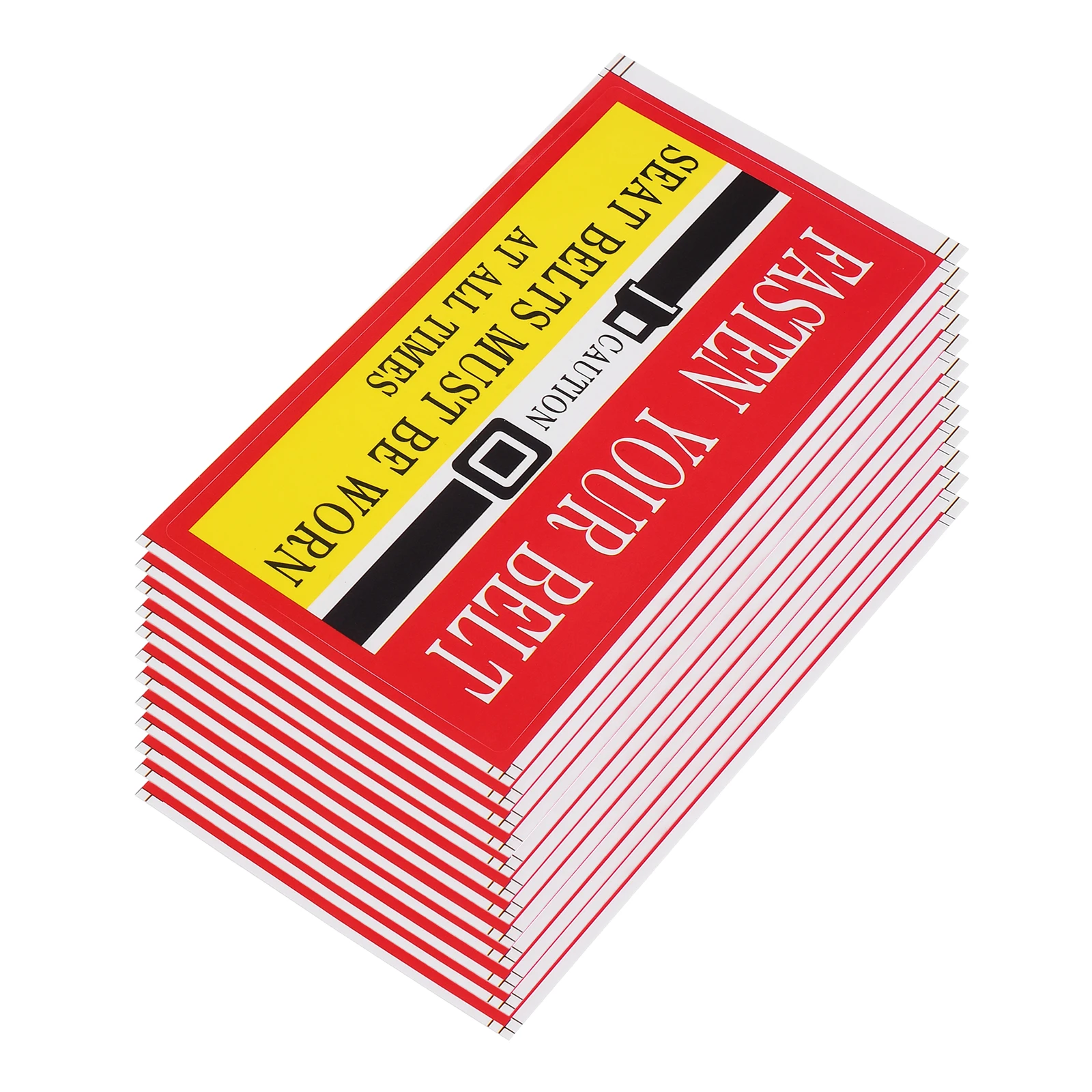 

30pcs Belt Tip Stickers Adhesive Car Fasten Red Safety Labels Sticker Label Traffic Signs Reminders