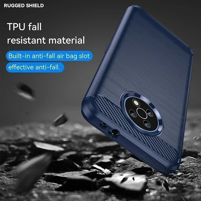 เคสซิลิโคนคาร์บอนไฟเบอร์เนื้อนิ่มสำหรับ Motorola Moto G9 G8 G7 Power Lite G6 E7 E6 PLUS Play PLUS ลายขนแปรงเคสฝาหลังแบบด้าน