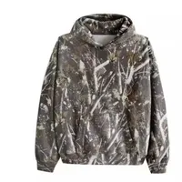 Autumn New Women's Camouflage Hoodie Maple Leaf Print Extra Large Sports Hoodie with Pockets Polyester Fiber Full Sleeve