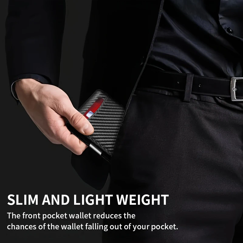 GERUOLA Men's Ultra-Thin Foldable Billfold Wallet with Anti-Skimming Protection, Ultra-Thin Chest Pocket