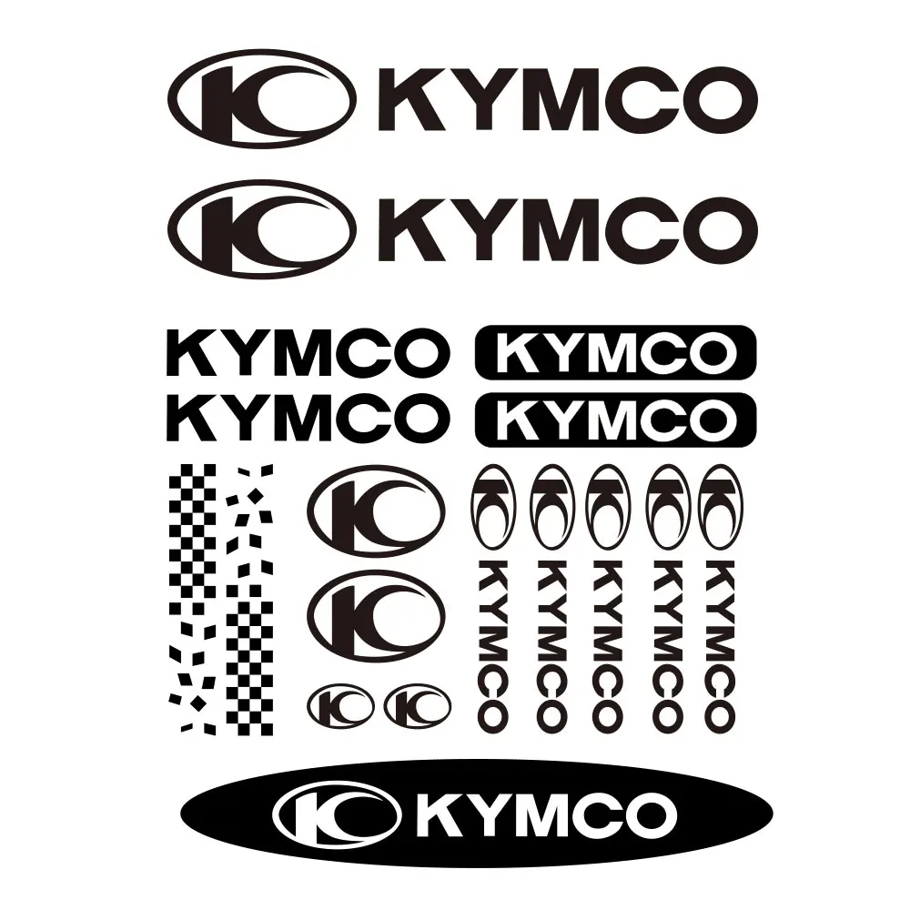 Car Sticker18 Pcs Kit KYMCO Bicycle Stickers Mountain Bike Waterproof Sun Protection Decals PVC,30CM