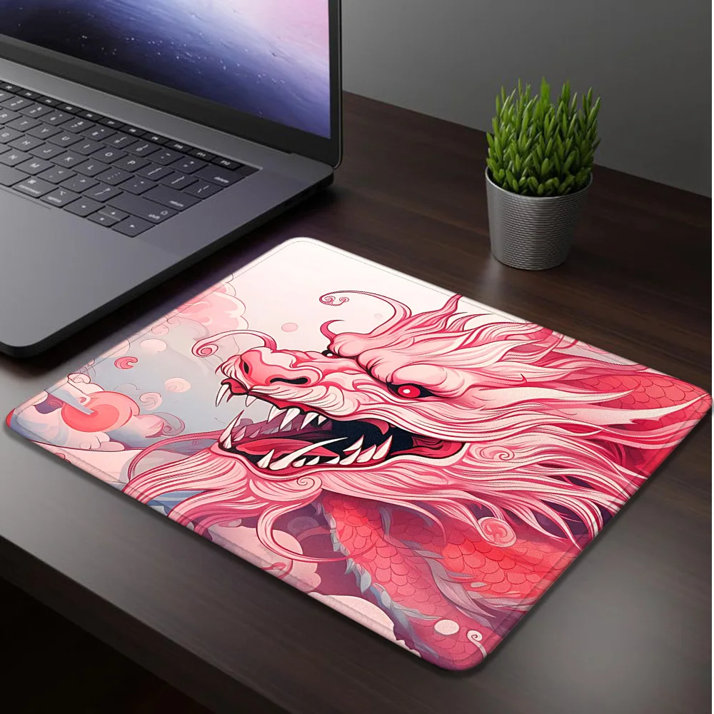 

The Roaring Pink Divine Dragon Pad to Computer Desk Accessories Mousepad Gamer Carpet for Mouse Mats Desktop Mat Mouspad Deskmat
