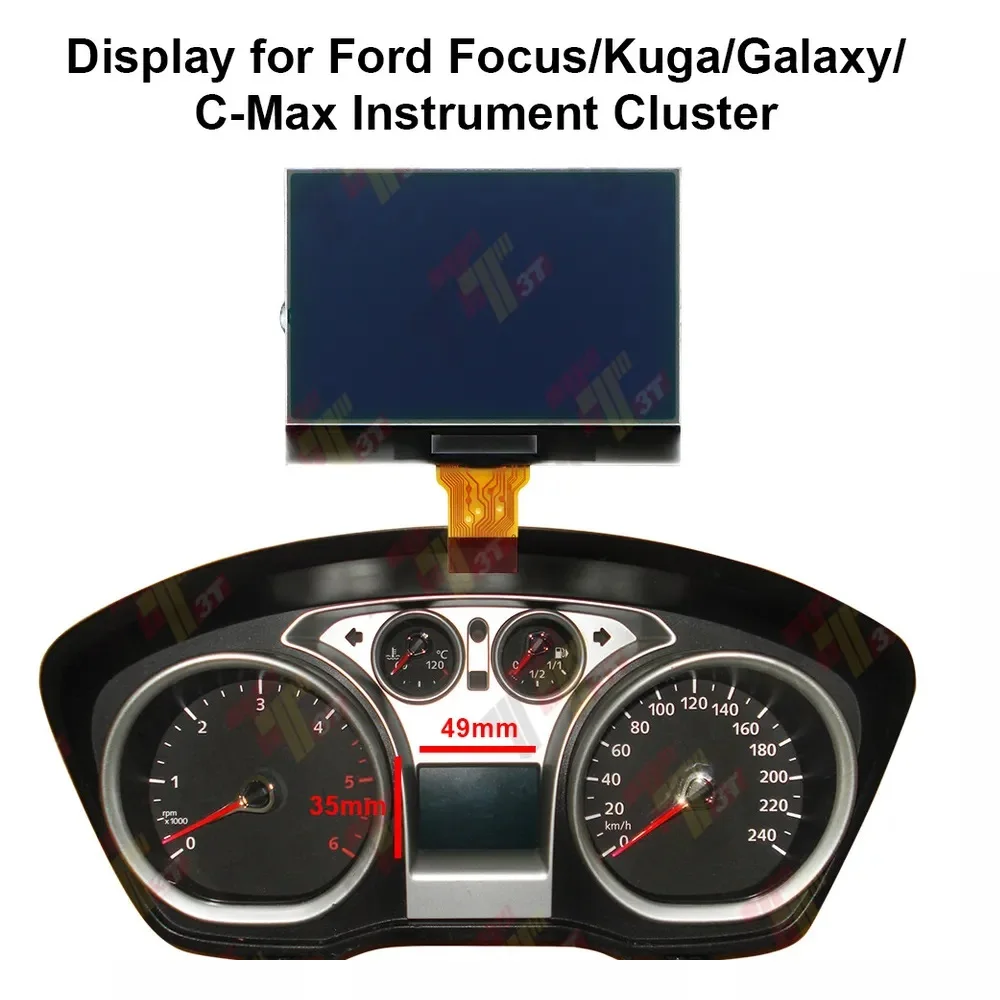 Dashboard LCD Display for Ford Focus, Kuga, Galaxy, C-Max Instrument Cluster