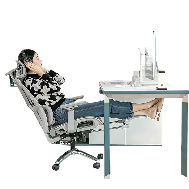 Ergonomic Chair with Lumbar Support for Home Office Use Reclining Backrest Chair for Prolonged Sitting Computer Gaming Chair