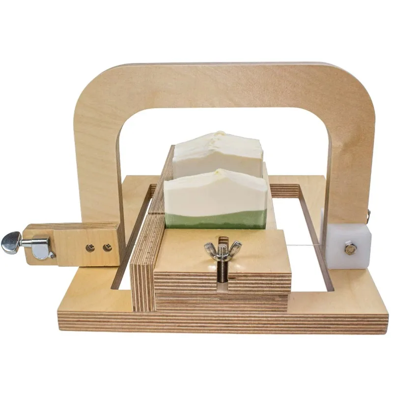 

Wooden Wire Soap Cutter Adjustable Wire Soap Slicer Cutting Tool for Handmade Soap Candles Cheese