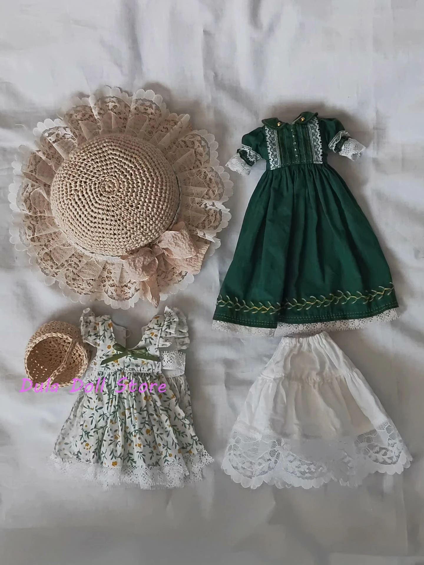 

Комплект одежды для кукол 2026 Dula: платье, цвет лесной зелени, с ветвями и лозами, для Blythe ob24 ob22, Azone Licca, ICY, JerryB, кукла 1/6