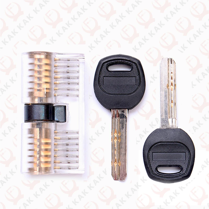 KAK Slotenmaker Transparante Sloten Pick Zichtbare Cutaway Oefenzicht Hangslot Hasps Trainingsvaardigheid Koperen Slotcilinder Hardware