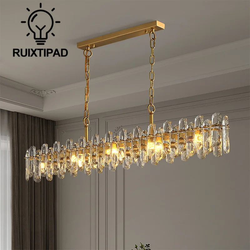 French Luxury Crystal Pendant Light for Dining Room Kitchen Guesthouse Romantic Chandelier Light for Ceiling Home Decor Fixture