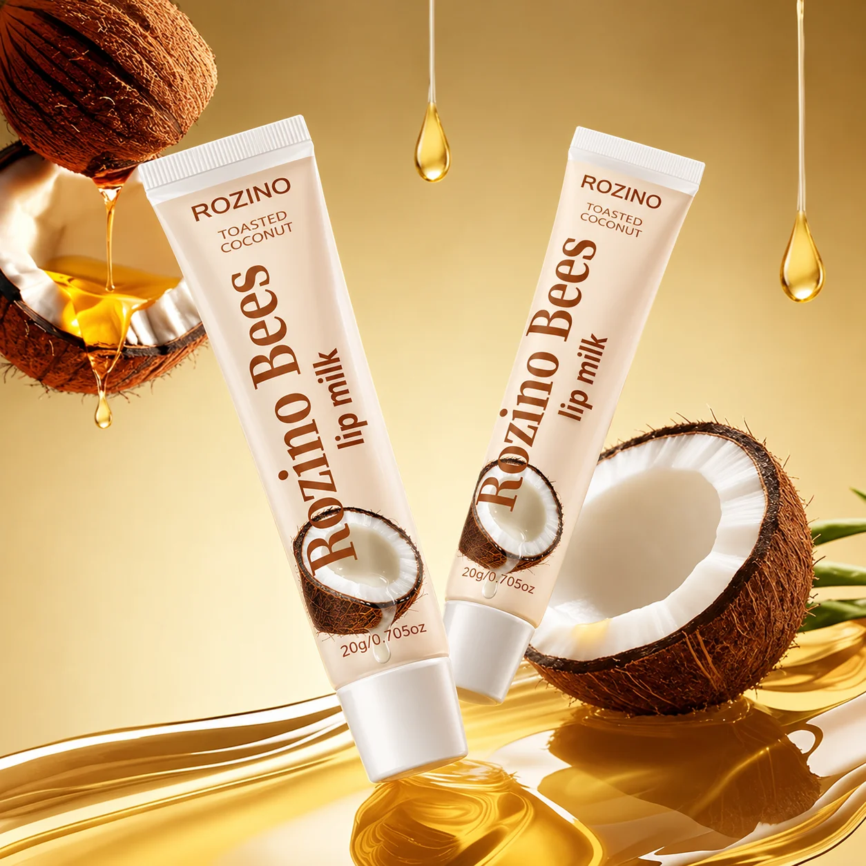 [Prevents Dryness and Cracking, Moisturizes and Beautifies Lips] 20g Ultra-Moisturizing Coconut Lip Oil/Lip Balm/Lip Mask