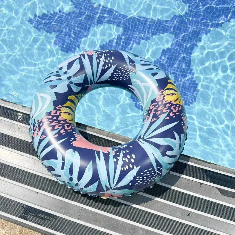 Folha colorida brinquedo inflável pvc adulto natação círculo esportes aquáticos inflável anel flutuante verão ao ar livre piscina acessórios