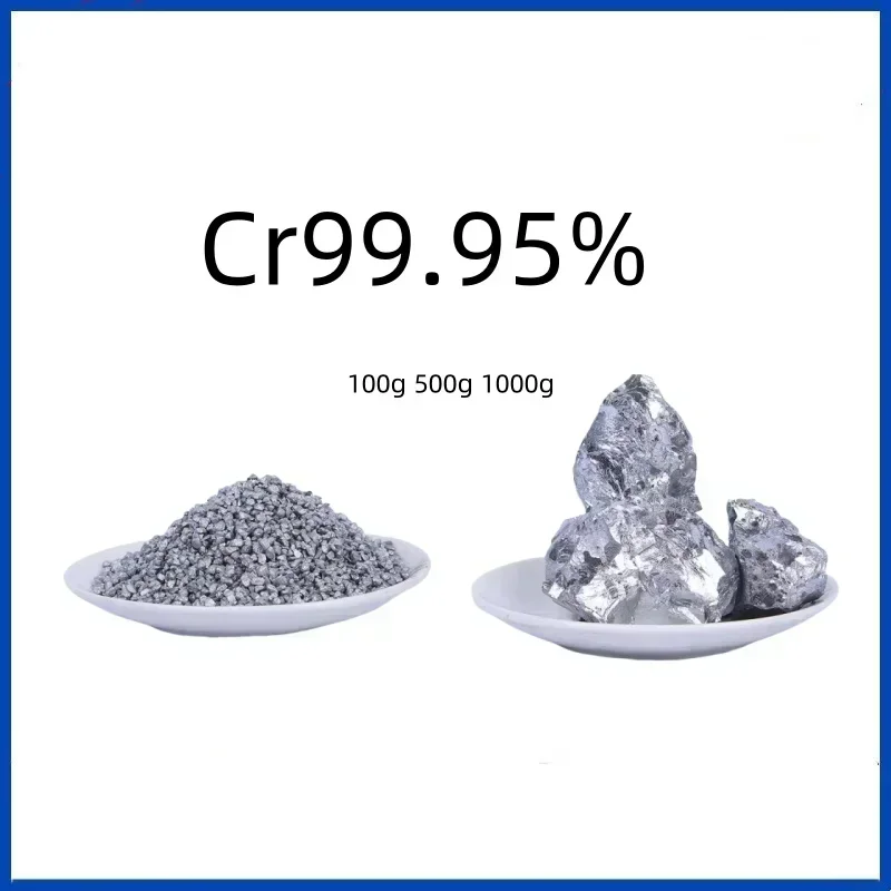 100-1000g 99.95% High Purity Chromium Block, Vacuum Grade Cr Metal Chunk/Particle for Alloy R&D & Sputtering Target