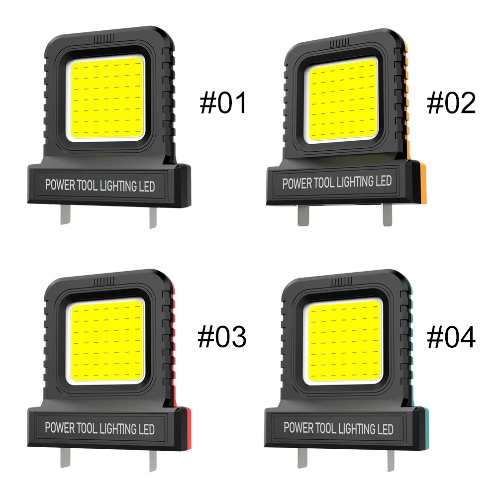 Accessori per elettroutensili Luce da lavoro a LED per Makita per Milwaukee Dewalt Bosch 18V-21V per lampada da campeggio esterna con batteria agli ioni di litio M18