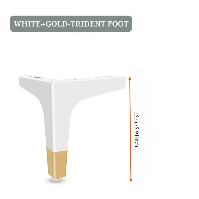 4Pcs/Set Metal White Furniture Legs Feets Coffee Table Legs Sofa Bed Chair Leg Iron Desk Cabinet To The Dresser Foot Bathroom