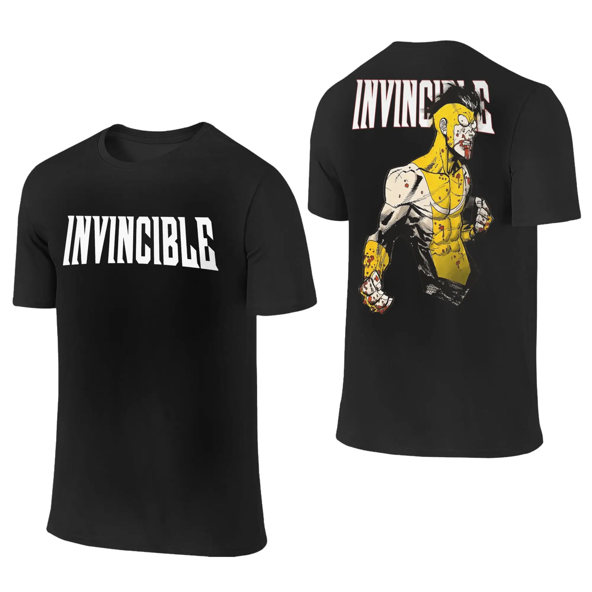 

Invincible Pure Cotton T-Shirt For Mens Summer Graphic Y2K Casual T-Shirts O-Neck Trendy Cool T Shirt Plus Size Tops