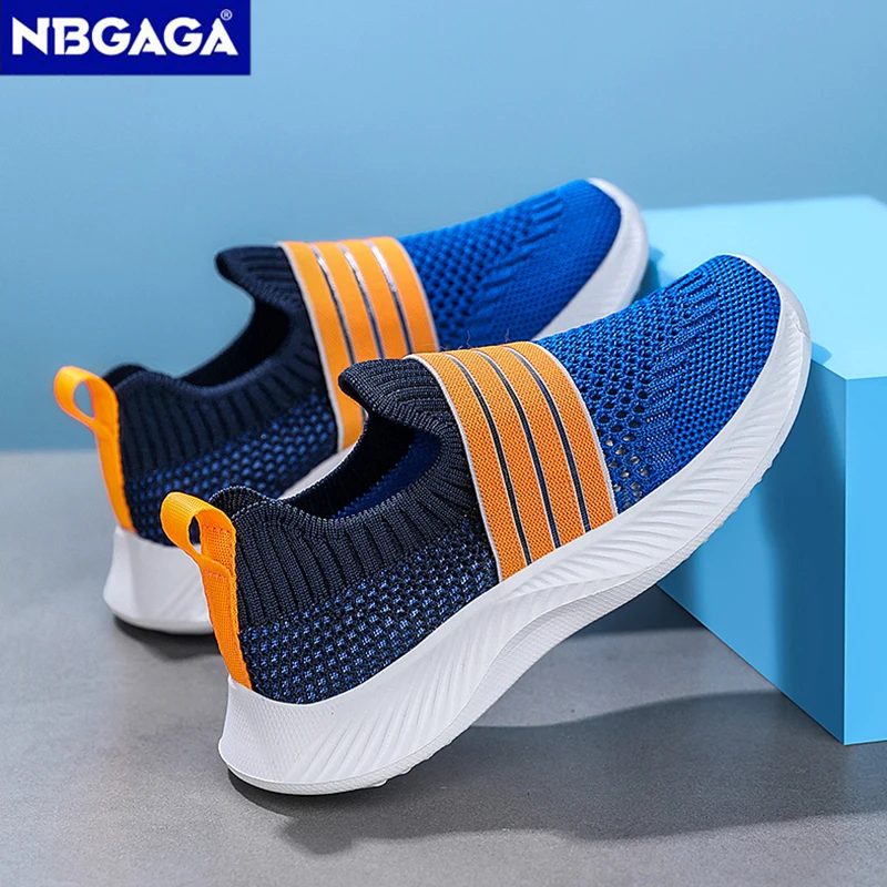 Kids' Breathable Mesh Slip-On Sports Shoes Lightweight Comfort Sneakers for Boys & Girls School Walking Size 28-39
