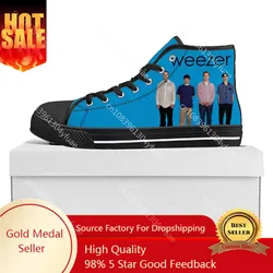 Weezer Pop Rock Band High Top High Quality Sneakers Mens Womens Teenager Canvas Sneaker Casual Couple Shoes Custom Shoe Black