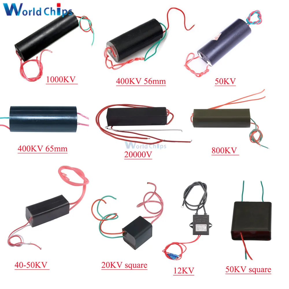 400KV 1000KV 800KV 20KV 12KV 50KV High Voltage Generator Ignition Coil Transformer Pulse Ignition Step Up Boost Igniter Module