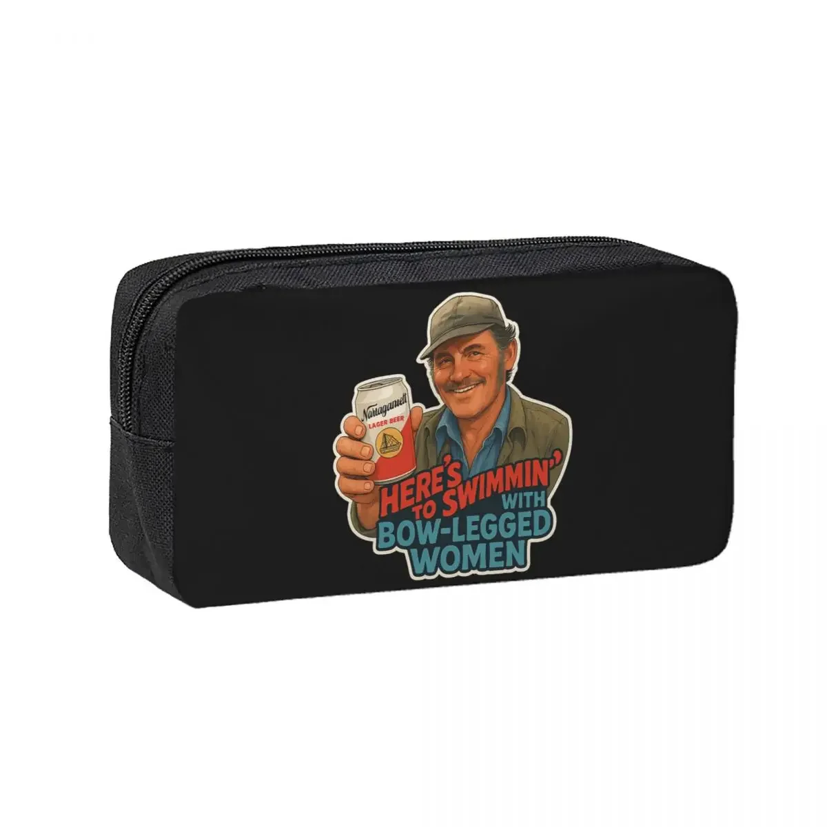 Heres To Swimmin Quint Jaws Movie Quote Pencil Cases for Student Gifts Pen Box Pencil Bag Large Capacity Pencil Pouch Pen Holder