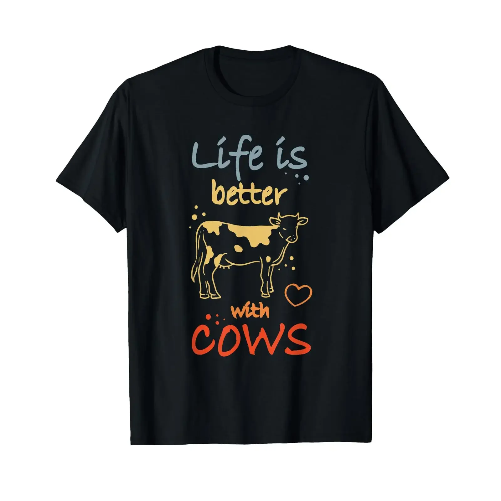Ich liebe Kühe T Shirt black vintage Washed Breathable fashion Unisex Top For Everyday Wear Casual Versatile Slightly Stylish