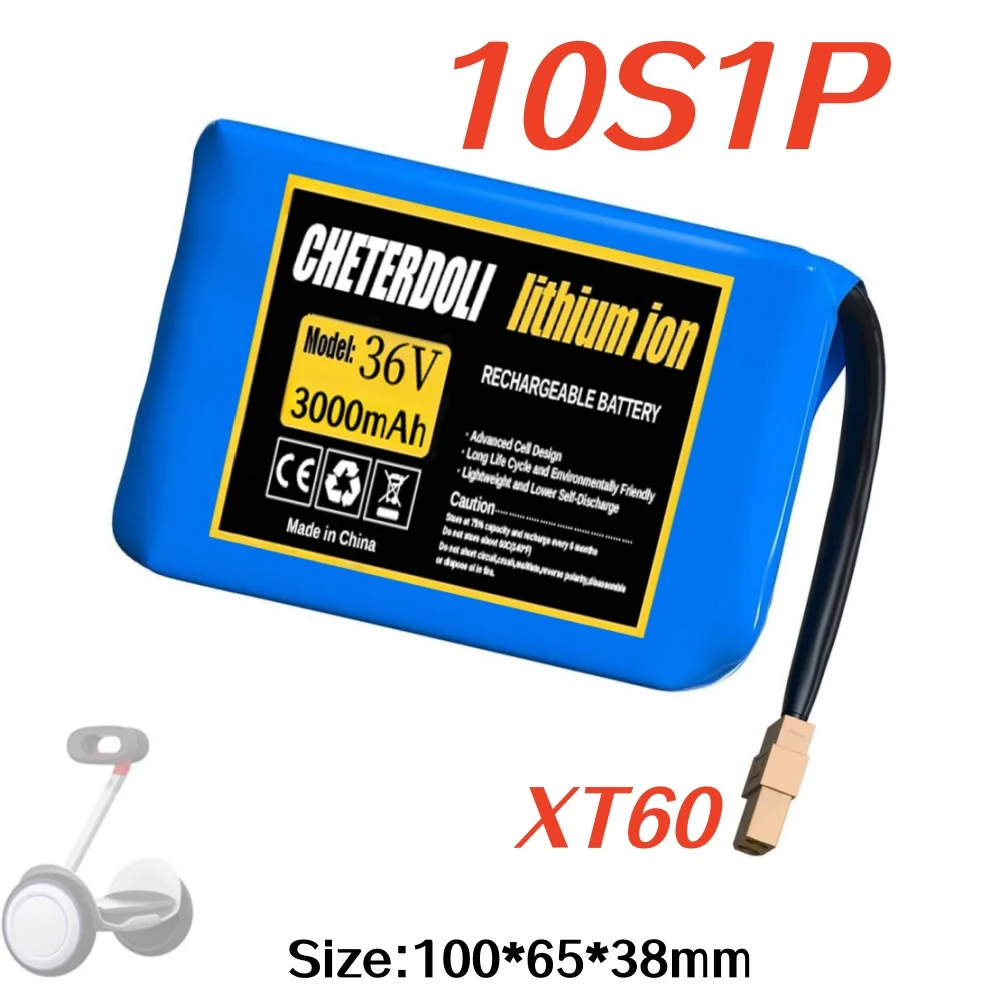 

Rechargeable Lithium ion Battery Pack 10S1P 36V 3000mAh for Electric Self Balancing Scooter Hover Board Unicycle.