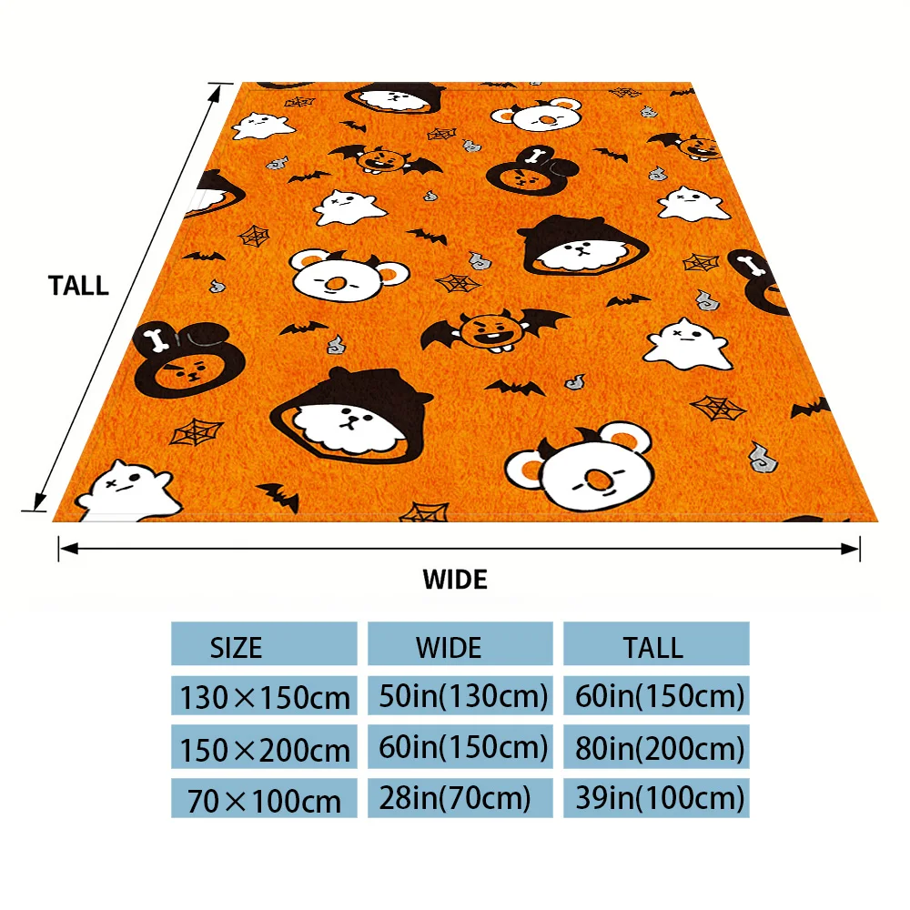 Halloween Pets Flannel Luxury Blanket, Lightweight And Comfortable Woolen Blanket, Ultra-Fine Fiber
