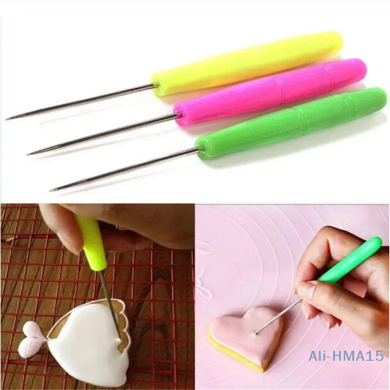 2PCS Cake Scriber Needle Model Tool Icing Carve Sugarcraft Decorate DIY Fondant Cake Cookie Decorating Tools Baking Needle