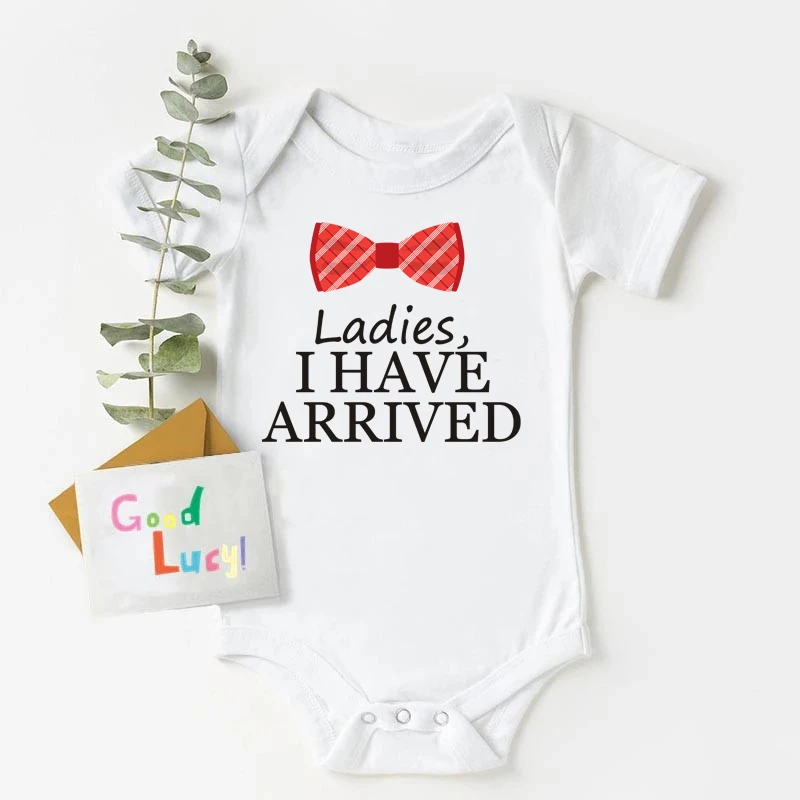 

Ladies I Have Arrived Printed Baby Romper Newborn Short Sleeve Jumpsuit Boys Girls Summer Outfit Funny Toddler Jumpsuit Clothes