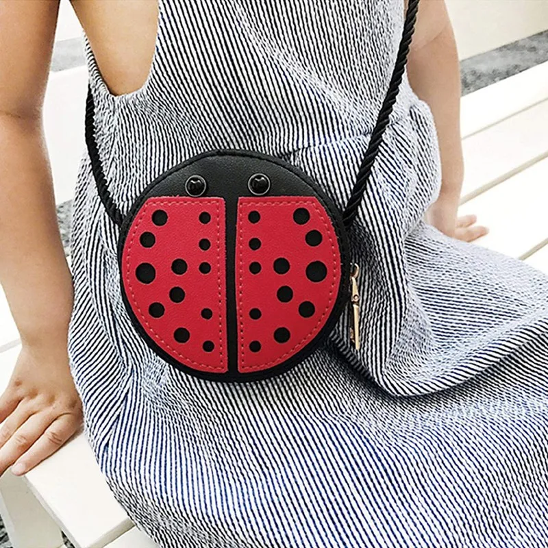 Ladybug Cute Children's Shoulder Bag Personality Wild Purse Mini Accessories Bag