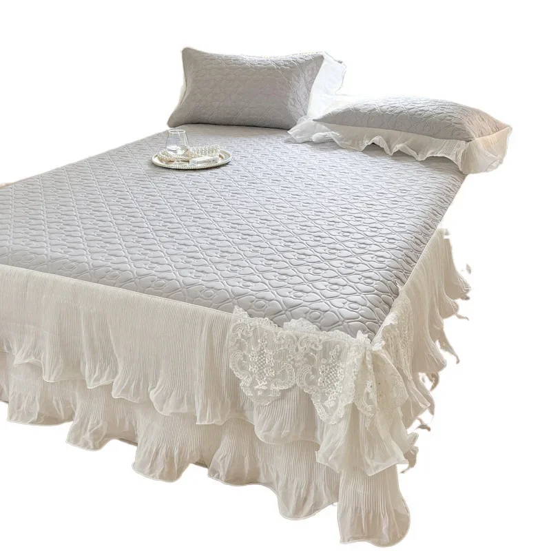 

Latex mat three-piece princess cool feeling ice silk air conditioner mat summer foldable washing bed