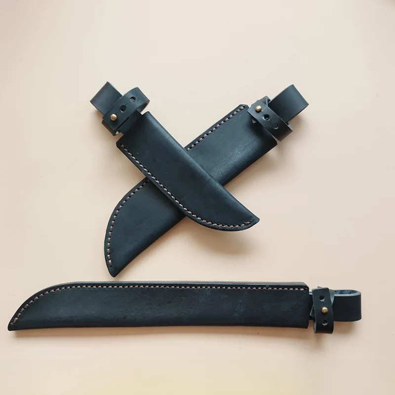 

12 Sizes Inner Width 26MM Genuine Cow Leather Material Outdoor Straight Knife Scabbard Sheath Fixed Blade Protect Holder Pants