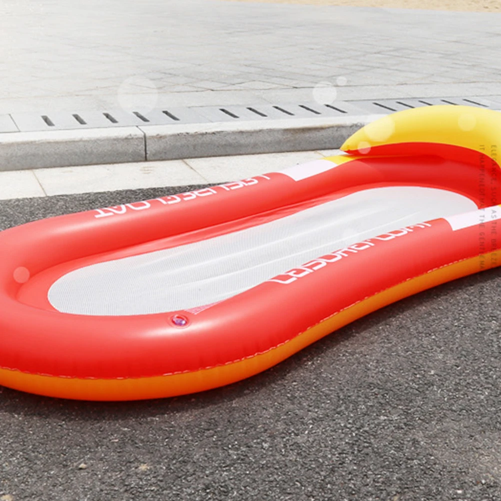 

1pc Inflatable Lounge Float Swimming PVC Material Floating Row Water Bed Swim Equipment Leak Proof Portable