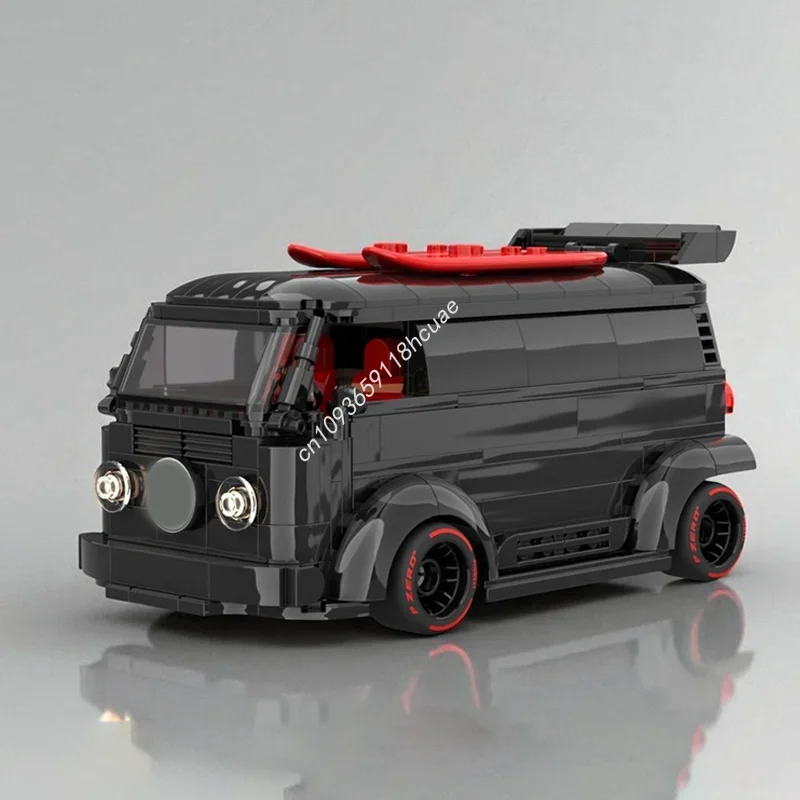 449pcs MOC Volkswagenes Transporter T2 Widebody City Champions Super Car Model Building Blocks Kids Modular Toys Christmas Gifts
