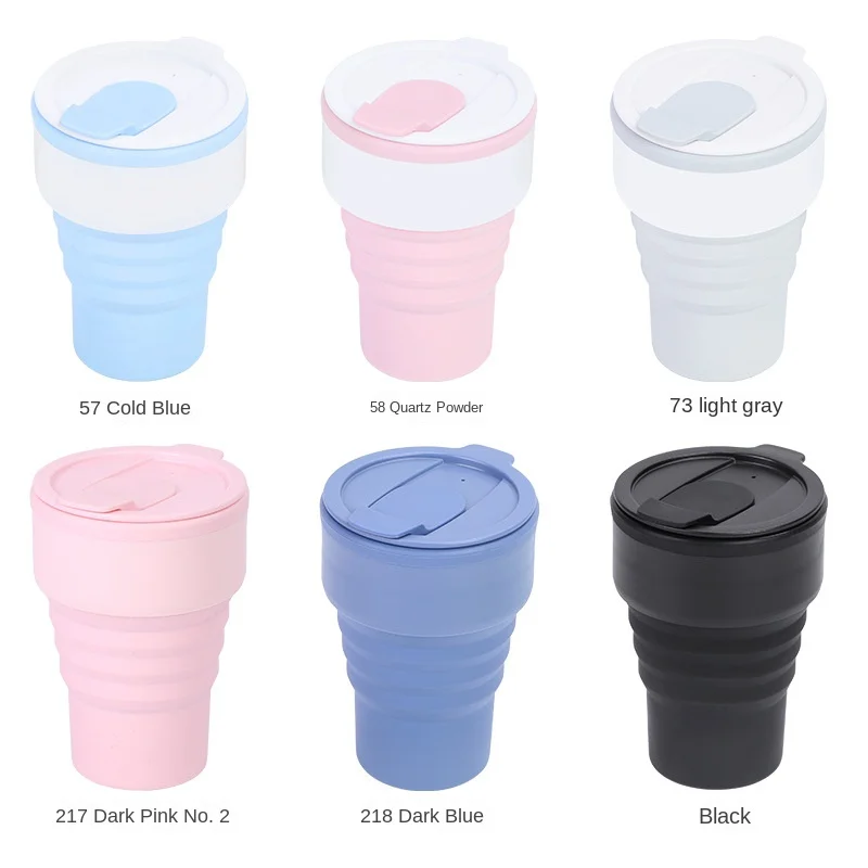 American Portable Outdoor Travel Tumbler Foldable Eco-friendly Silicone Water Cup Pocket Cup