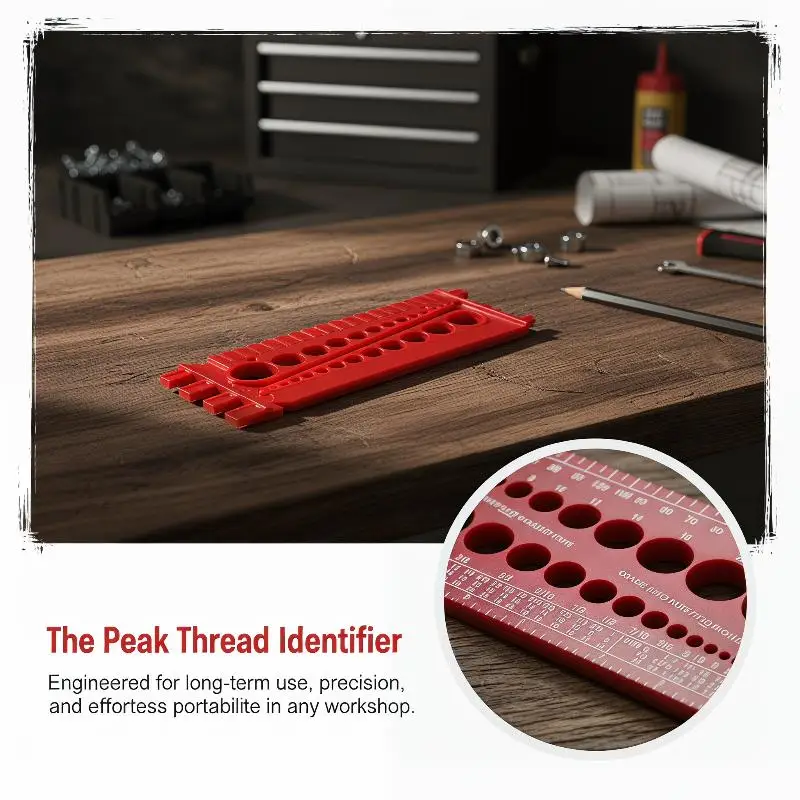 Multi Functional Inch Metric Quick Identification Nut Bolt Thread Check Gauge Protable Thread Measuring Tool