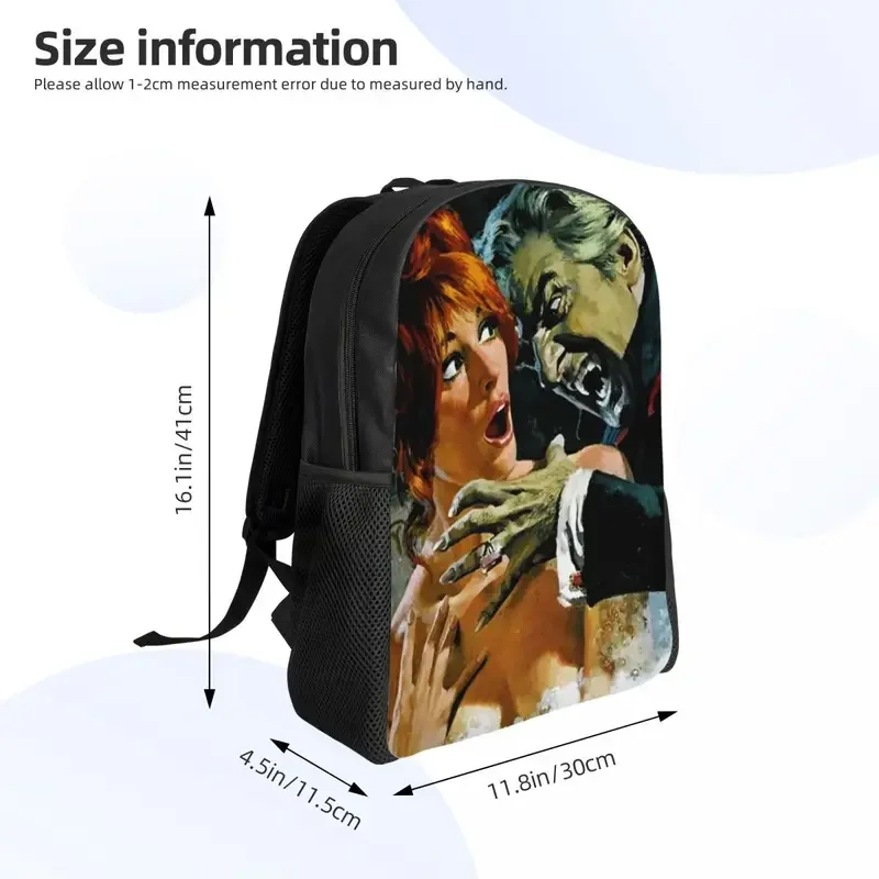 The Fearless Vampire Killers Laptop Backpack Women Men Fashion Bookbag for College School Student Halloween Horror Movie Bag