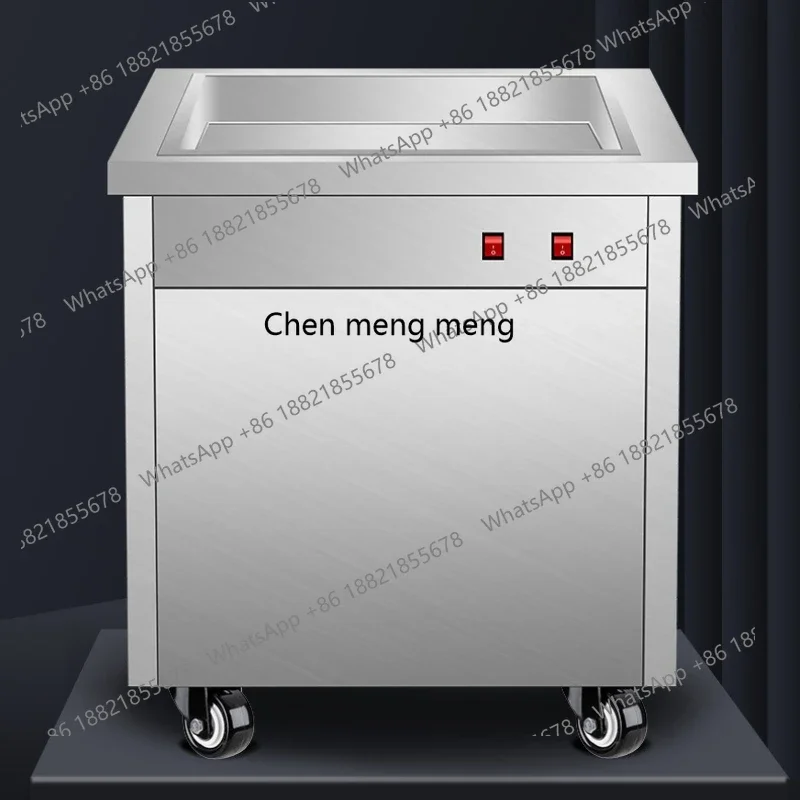 E132 Commercial ice frying machine stall Thai fried ice cream single and double pot fried milk cubes high-power ice porridge mac