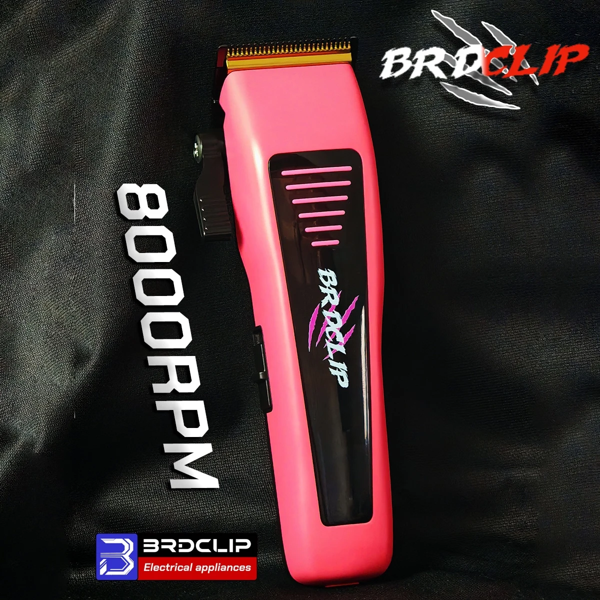 

Профессиональная электрическая машинка для стрижки волос, высокоскоростной двигатель, 8000 об/мин, BRDCLIP 6410 DLC Fade Blade, парикмахерская, машинка для стрижки волос для мужчин