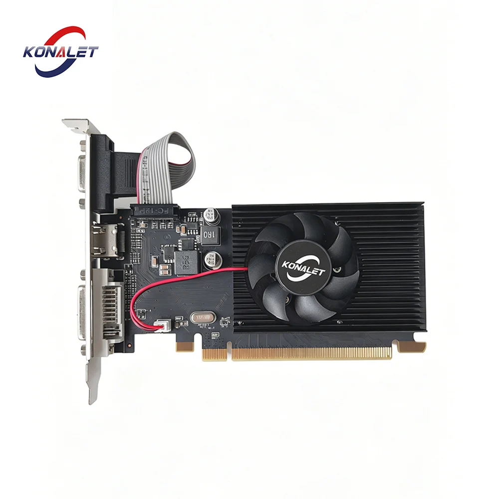 

KONALET R5 230 2GB DDR3 Graphics Card 64Bit PCI Express x16 HDMI VGA DVI Video Card for Desktop Office Computer