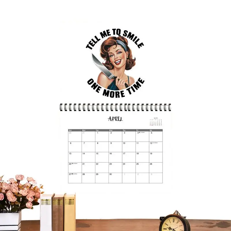 Housewife Calendar 2025 Monthly Family & Daily Organizer Featuring Housewife Images Thick & Sturdy Paper Full Page Months Size 9