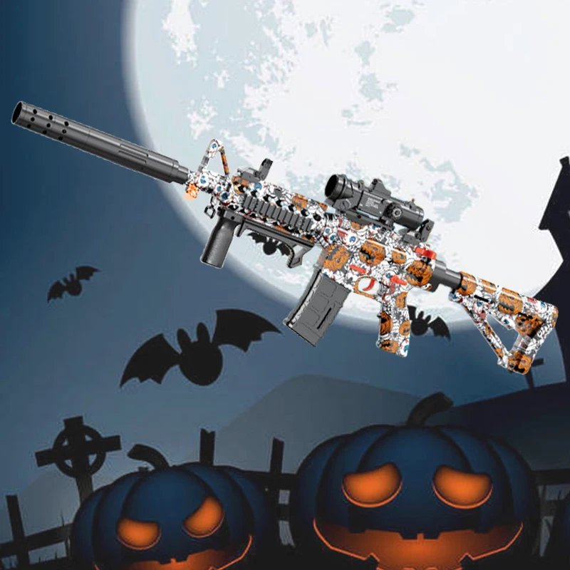 M4 Gun Toy Halloween Electric Blaster Automatic Outdoor Shooting Sport Bullet Shoot Water Ball Toys For Interactive Parent Child
