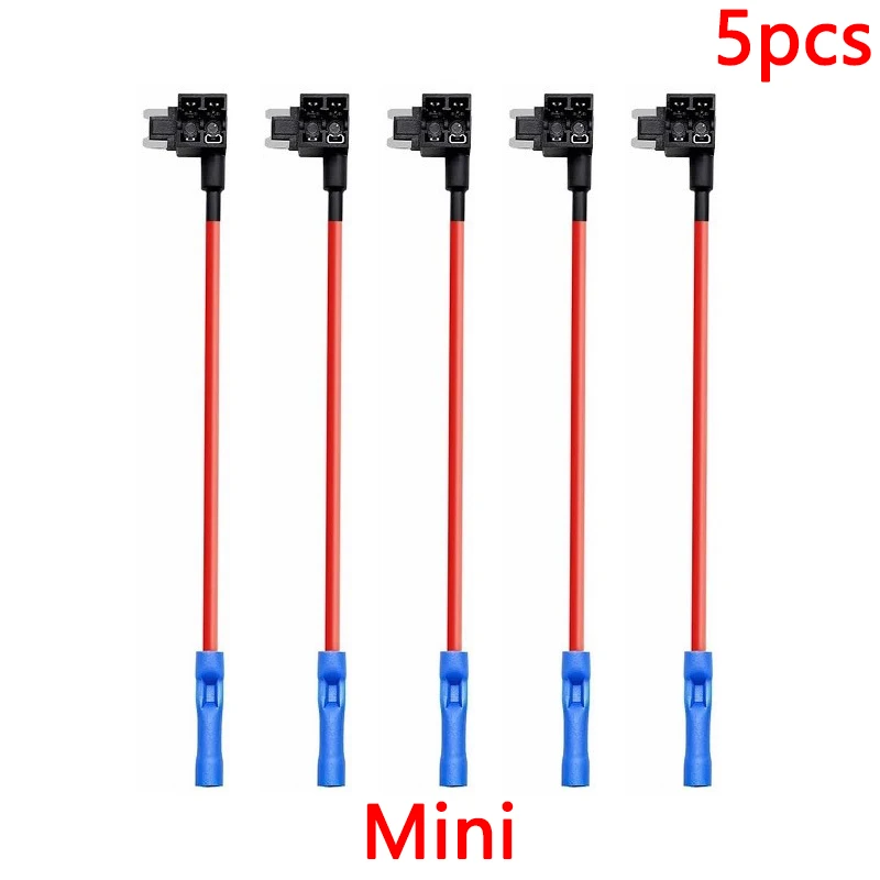 10/5 Stück MINI SMALL MEDIUM Size Auto-Sicherungshalter Add-a-Circuit TAP-Adapter Micro Mini Standard ATM Blade Fuse für Autos, Transporter