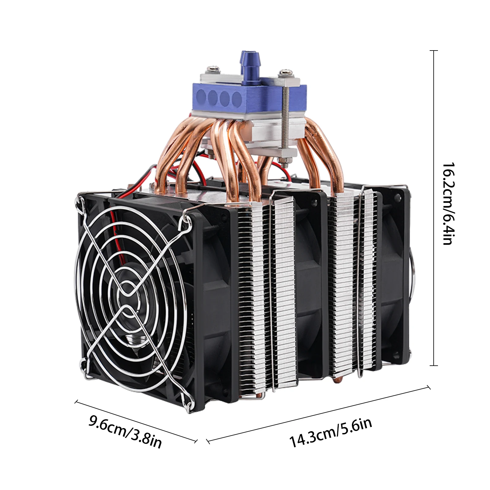 Pendingin Semikonduktor Elektronik 12V 180W, 3 Kipas & Pendinginan Cepat, Cocok untuk Tangki Ikan/PC Pendingin Air 10-30L