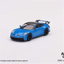 MINIGT 1:64 911 (992) GT3 Blue Alloy Car Model 381#