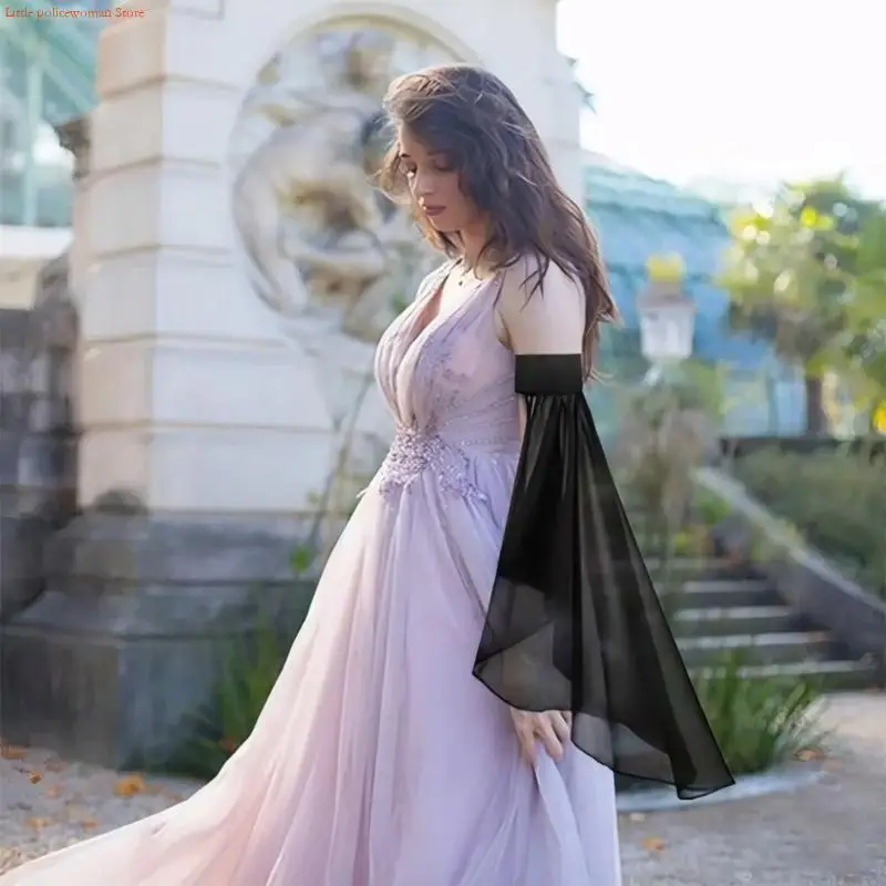 

F92D Женская съемная нарукавная повязка с накладными рукавами, крупный тюль, декоративный прозрачный прозрачный