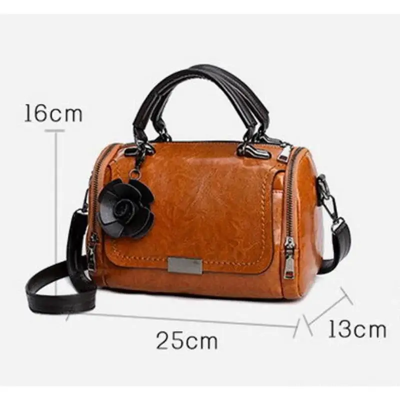 Useful Handbag Women\'s Fashion Boston Bags Single Shoulder Bag Ladies Crossbody Bag PU Messenger Bag